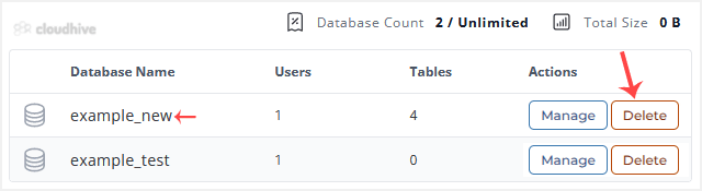 Cara Menghapus Database di DirectAdmin