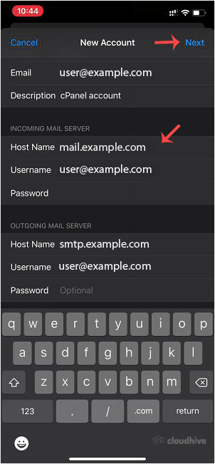 Cara Menambahkan Akun Email cPanel di iPhone/iOS