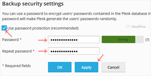 Cara Mengenkripsi Password Database pada Backup Plesk