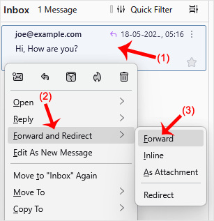 Cara Meneruskan (Forward) Email di Thunderbird