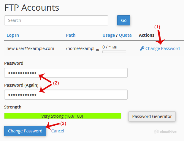 Cara Mengganti Password Akun FTP di cPanel