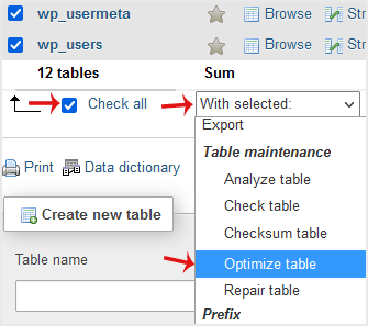 Cara Optimasi Database melalui phpMyAdmin di cPanel