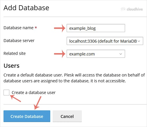 Cara Membuat Database di Plesk