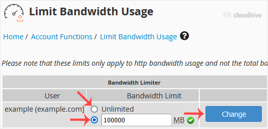 Cara Membatasi Penggunaan Bandwidth User cPanel dari WHM