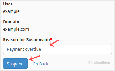 Cara Suspend Akun cPanel dari WHM